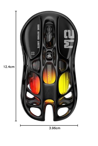 GravaStar Mercury M2 Gaming Mouse - MMO Computer Gaming Mouse with 26,000 dpi Optical Sensor - Lightweight 78g Hollow Design - 5 Programmable Buttons - 5 RGB Modes - Stealth Black