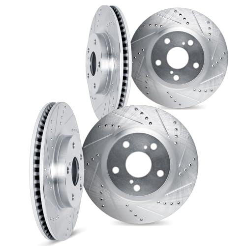 Dynamic Friction Company Front and Rear Brake Rotors Fits 2019-2024 Subaru Fore…