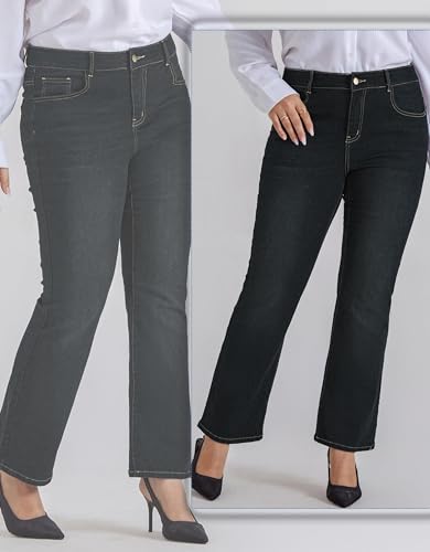 Hanna Nikole Women's High Waist Stretch Bootcut Jeans
