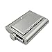 JUJOR Hip Flask with Built-In Cigarette Case (6 oz, Silver)