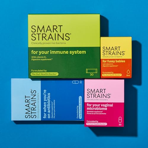 SMART STRAINS Probiotics for Gut Health | 20 Billion CFU Multi-Strain Probiotic with Prebiotics | Digestive & Immune Support | Daily Sachets for Men & Women | 30 Sachets