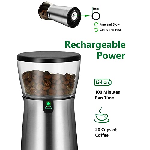 Gedourain Frantoio Elettrico per Chicchi di caffè, smerigliatrice elettrica in Acciaio Inossidabile in Acciaio… - immagine 5