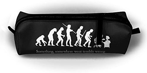 TCHten Evolution Pencil Bag Makeup Pouch Durable Students Stationery, Black