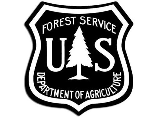 Amazon.com: BLACK US Forestry Shield Shaped Sticker (logo forest ...