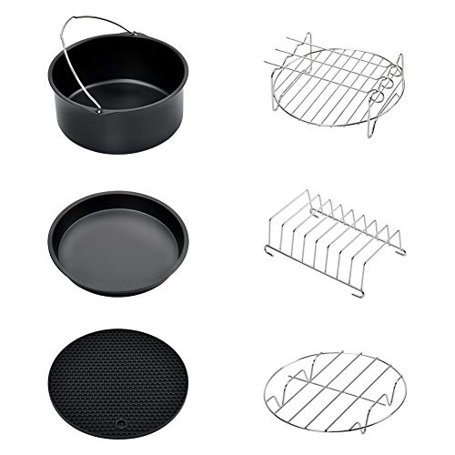 Air Fryer Accessories, Phillips Air Fryer Accessories and Gowise Air Fryer Accessories Fit all 3.2QT - 5.8QT, Set of 6-7 inch