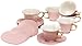Classic Coffee & Tea Inside Out Heart Cups & Saucers, Set of 6, Pink/Gold, 6.5 Oz.
