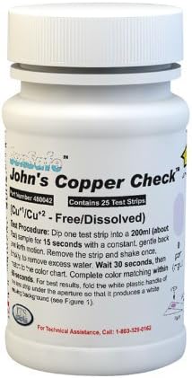 Sensafe Johns Copper Check - Water Testing Strips (25 Strips) by Sensafe