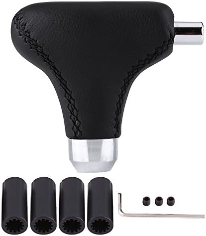 Automatic Gear Knob--Car Gear Shift Knob Cover,PU Leather Universal Manual Shifter Hand-Stitched Knob