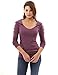 PattyBoutik Women's Raglan Lace Up Shoulder Hoodie (Heather Magenta M)