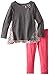 Calvin Klein Little Girls' Gray Print Tunic with Pink Leggings