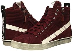 Diesel Men's D-Velows MID LACE Sneaker, Wine, 9 M US