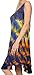 Sakkas 15803 - Nora Sleeveless Embroidered Short Tie Dye Caftan Dress / Cover Up - Blue - OS