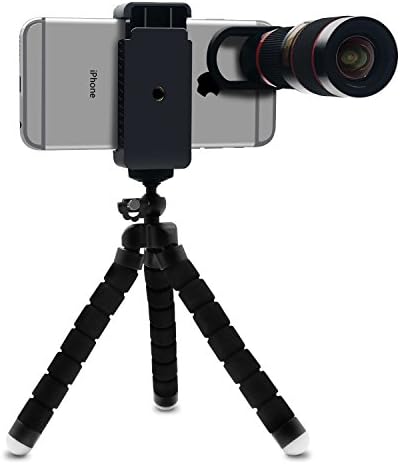 Avanz Phone Camera Lens Kit, 18x Zoom Telephone Lens with Universal Clip & Tripod & Phone Holder for iPhone X, 8, 7, 6S, 6, SE, 5S, Samsung, Smartphones