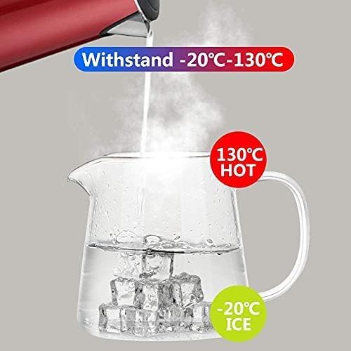PluieSoleil Clear Glass Teapot with Infuser, Round Shape Infuser Tea Pot, Heat Resistant Borosilicate Glass Strainer Teapot 450ML