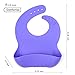 Silicone Bib with Pocket for Toddlers and Babies — Premium Waterproof Bibs for Boys and Girls with Large Food Catcher Food Grade Silicone BPA Free Easily Wipes Clean (Purple)
