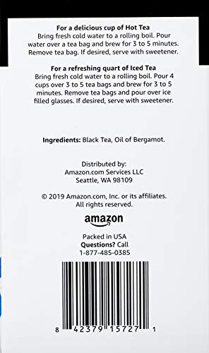 AMAZON BRAND – HAPPY BELLY EARL GREY TEA BAGS, 20 COUNT (PACK OF 1)