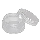 niceEshop(TM) 50 Pieces Travel Cosmetic Sample Containers 5 Gram Plastic Pot Jars