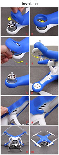 O'woda Silicone Dustproof Body Cover Scratch Dirt Thickened Water Splash Case Protection Protective Soft Shell Spare Parts for DJI Phantom 3 (Red)