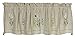 Snapshots Daisy 58 Inches Wide x 14 Inches Long Polyester and Linen Embroidered Valance Curtain, Linen