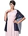 Kate Kasin Solid Wedding Shawls Wraps Women's Evening Dress Scarves Navy Blue