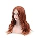 CIMITIKI Glueless Red Copper Lace Front Wigs Long Loose Wave 18Inch Orange Side Part Hair Style Synthetic full Ginger Wig Heat Resistant Fiber for Women Girls