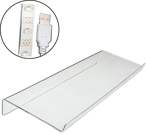 Ergonomic Full Size Keyboard Holder and Stand with Bonus USB Powered LED Bias Backlight