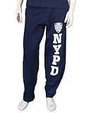 NYPD Mens Sweatpants Training Pants Licensed Police Navy Blue Xl