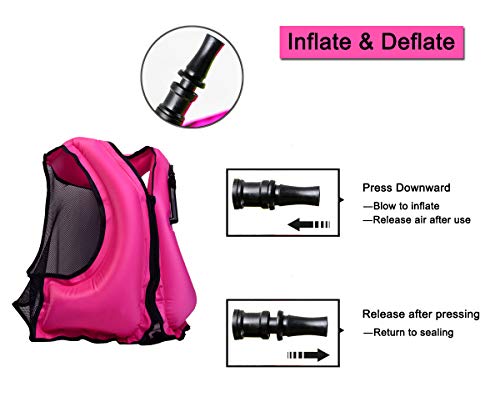 NAXER Inflatable Buoyancy Vests Kayak Buoyancy Aid for Adults 90-220 lbs