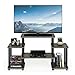 Furinno Turn-N-Tube No Tools Entertainment Center, Round Square Corner, French Oak Grey/Black