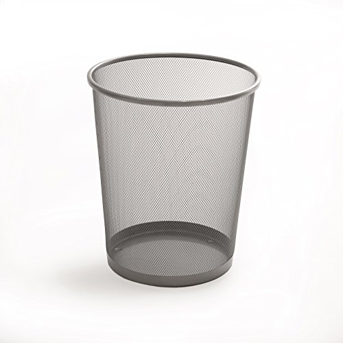 Seville Classics 3Pack Round Mesh Wastebasket Recycling Bin, 6 Gal, 12