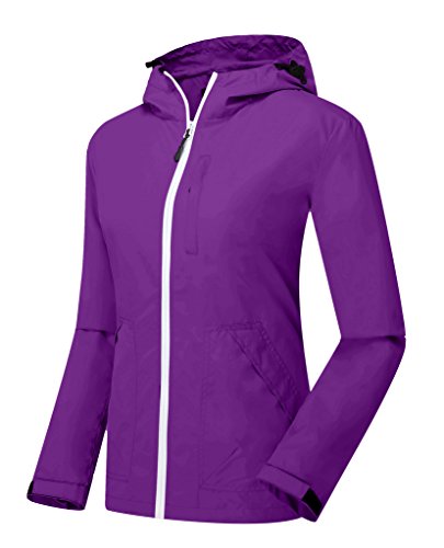 ZSHOW Women's Lightweight Packable Quick Dry Windproof Jacket UV Protect Outerwear with Hood