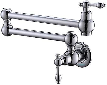 Havin Pot Filler Faucet Wall Mount Bass Material With Double