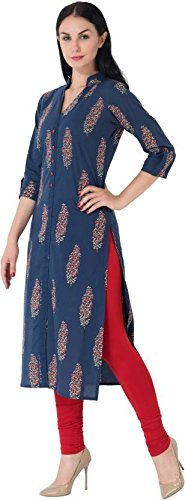 richley blue red booti casual kurti