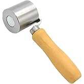 JIADING Metal Seam Roller with Wood Handle for Eternabond Tape RV Roof Repair Hot Air Welding Auto Car Audio Sound Deadening Application Rolling Wheel Roller (1)