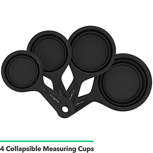 Vremi 15 Piece Kitchen Gadgets Set - 5 pc Cooking Utensils 4 pc Measuring Cups with Whisk Can Opener Pizza Cutter Cheese… 4 Vremi 15 Piece Kitchen Gadgets Set - 5 pc Cooking Utensils 4 pc Measuring Cups with Whisk Can Opener Pizza Cutter Cheese… - Image 5