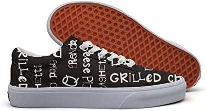 BBQ BLT GRILLED FUN WORDS Comfortable Men's Fashion Running Shoes Lace-up Lightweight Canvas Lace Up Shoes