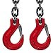 Mophorn Chain Sling, 5/16 Inch x 5 Ft Double Leg Lifting Chains with Grab Hooks, 3 Ton Capacity Lifting Slings, G80 Alloy Steel Double Leg Slings