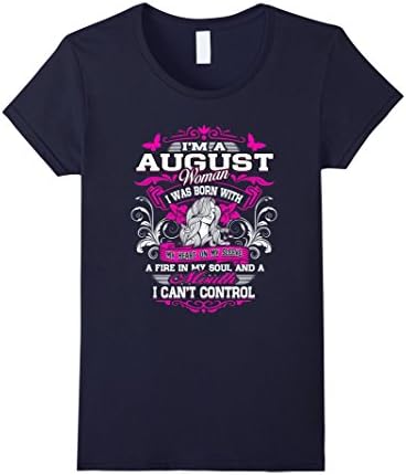 Women's I am August Women Shirt I Cant Control Medium Navy