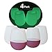 Mofason Silicone Wine Glasses Glow in The Dark Party Picnic Shatterproof Unbreakable Rubber Cups, BPA Free FDA Food Grade Silicone Camping Wine Glass Set of 4