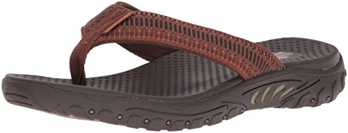 Skechers Men's Relaxed Fit-Reggae-Belano Flip-Flop,chocolate,11 M US