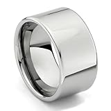 12mm Flat Men's Tungsten Wedding Band