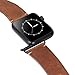 for 42mm Apple Watch Band, Genuine Leather iWatch Strap with Black Metal Clasp Buckle for Apple Watch Series 3 Series 2 Series 1 Sport Edition (42mm Dark Brown)