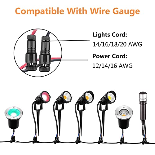 Quonae 20 Pieces of Landscape Light Wire connectors, Waterproof