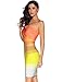 Meilun Women Strapless Bandage Dress Bodycon Rainbow Party Dress(Large)