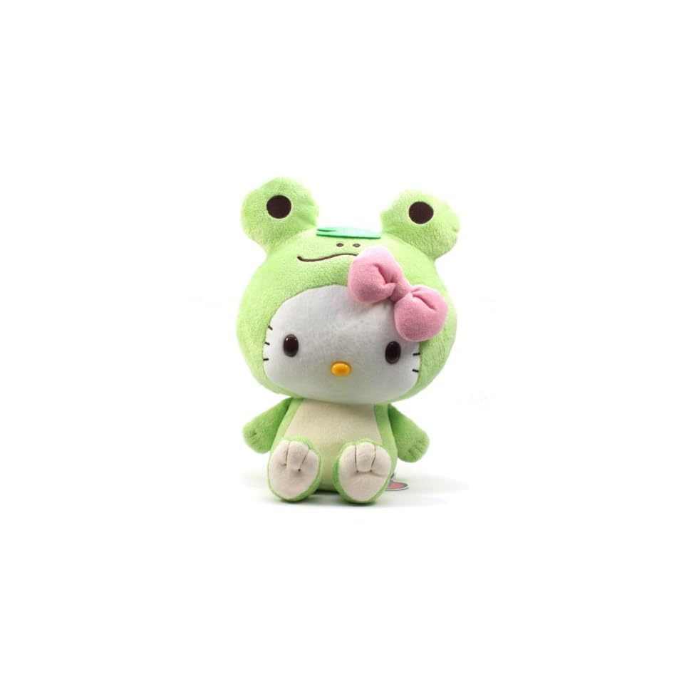 Eikoh Hello Kitty Colorful Frog Big Plush 13 Green On Popscreen