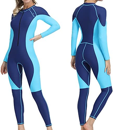 OMGear Dive Skin Women Men Rash Guard Full Body Swimsuit Thin