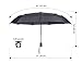 Minowl Umbrella Auto Open Close Windproof For Travel 42 Inch Black