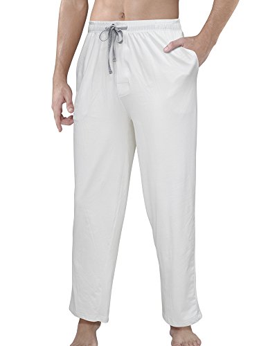 KalvonFu Men's Cotton Causal Elastic Waistband Home Sweatpant With Pockets