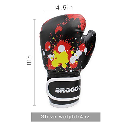 BREADEEP Kids Boxing Gloves, PU Sparring Gloves for Kids Punching Bag Training, Fit 3-10 YR - Thumbnail 6