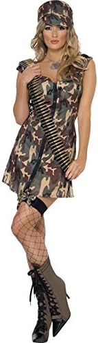 Gemz Fancy Dress Big Girls' Fever Army Costume Large (UK 16-18) Multicolor